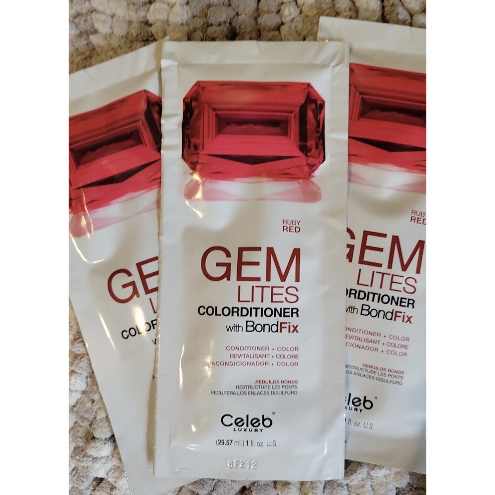 Celeb Luxury GEM LITES Colorditioner Sample Packs Brown Red Blonde‎ 10 Packs - Picture 4 of 5